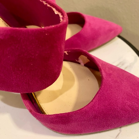 Jessica Simpson Fuchsia Suede Heels - Picture 7 of 8